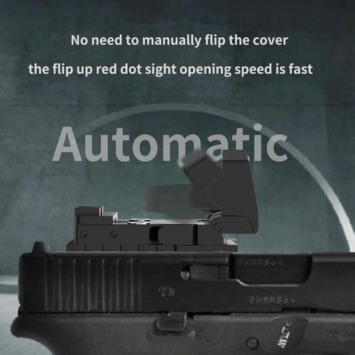 BULLIX Flip Up Red Dot Sight, Compact and Lightweight RMR Red Dot Sights for Pistols, Reflex Sight for Pistol for 20mm Picatinny Rail RMR Mounts, Micro Red Dot for Outdoor Hunting