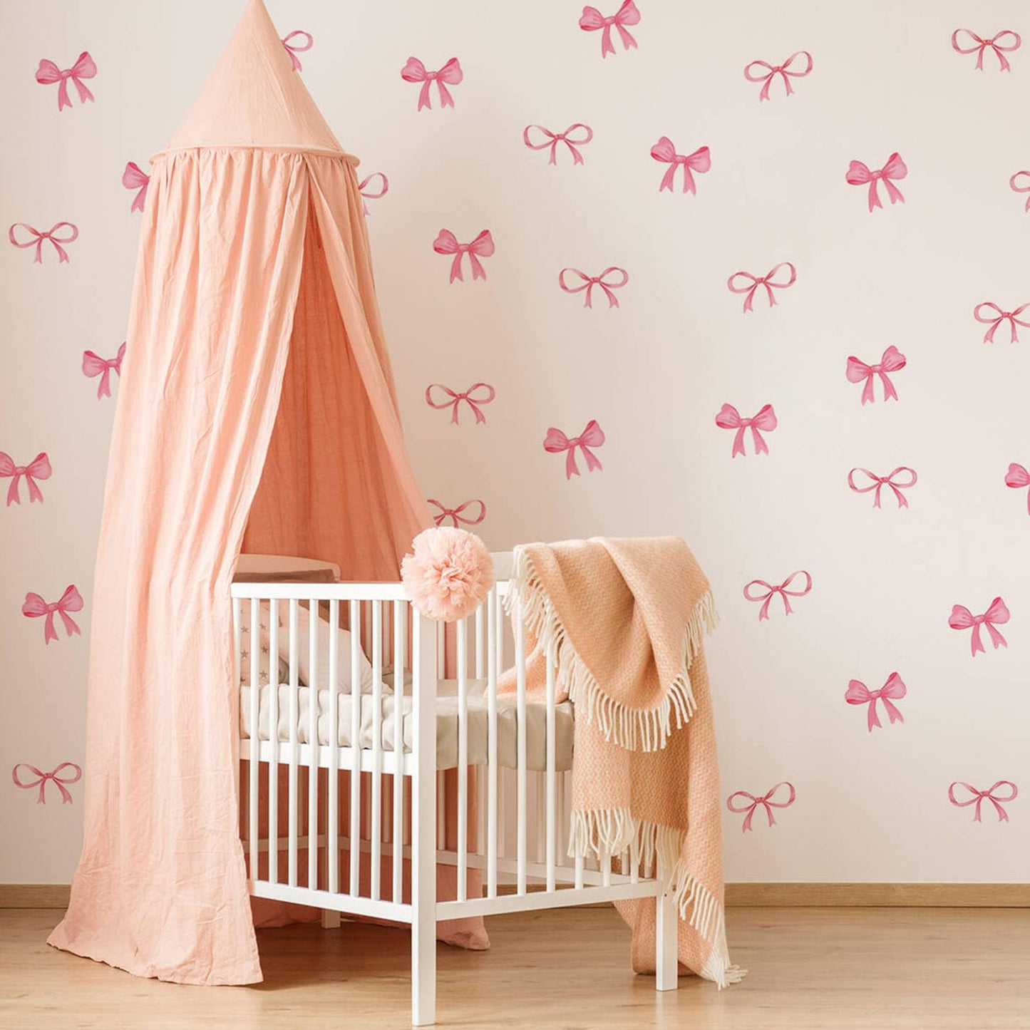 Arawat 8Sheet/80pcs Pink Bowtie Wall Stickers and Decals for Bedroom and Bathroom Bow Room and Wall Decor Coquette Room Decor for Bedroom Bow Sticker