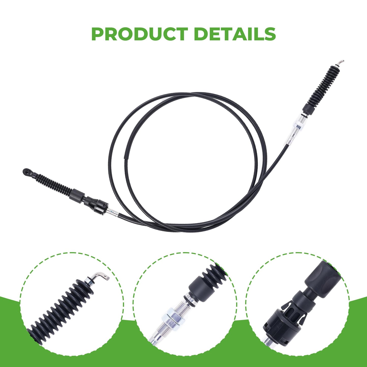 10L0L Golf Cart Transmission Shift Cable for Club Car Precedent 4-Seat & 6-Seat Models, Replacement Shifter Cable, Replaces OEM 105038803, Smooth Gear Control Cable