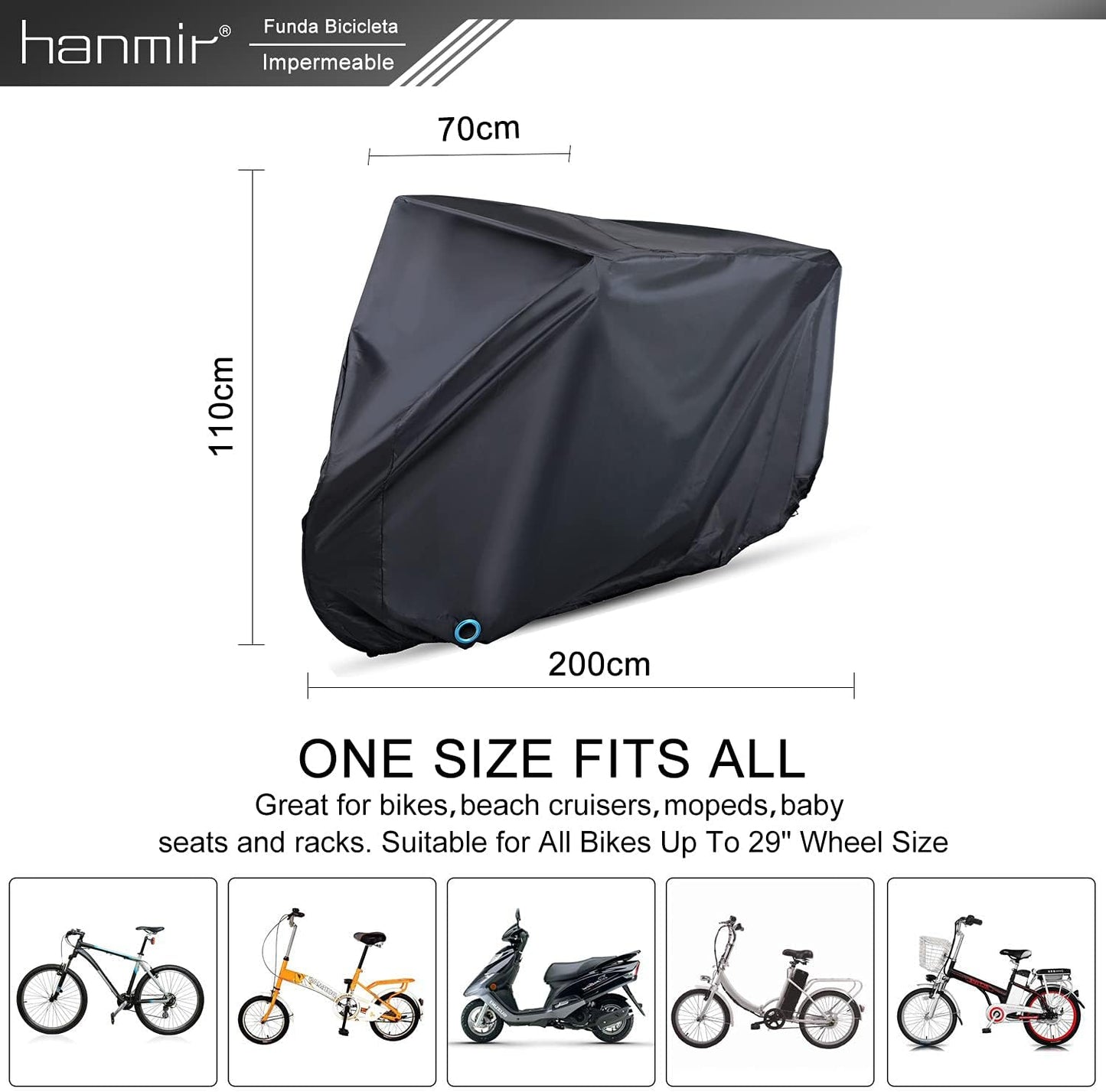 Skiennix Waterproof Bike Cover - Outdoor Protection with Lock Hole for Mountain & Road Bikes