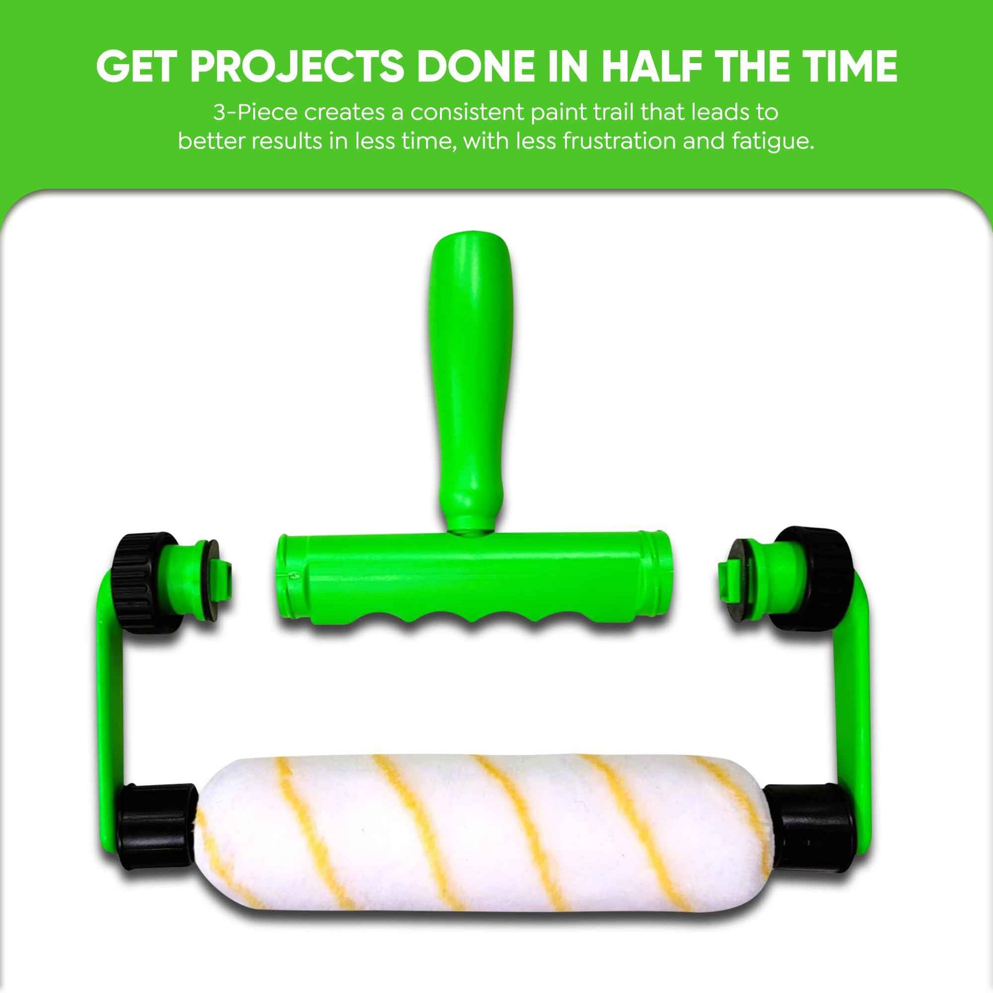 BetterGrip Ergonomic Paint Roller - 9 inch Paint Roller Frame Kit with Extension Handle - Comfortable Grip to Minimize Hand Stress & Fatigue, Finish Your Paint Projects Quicker