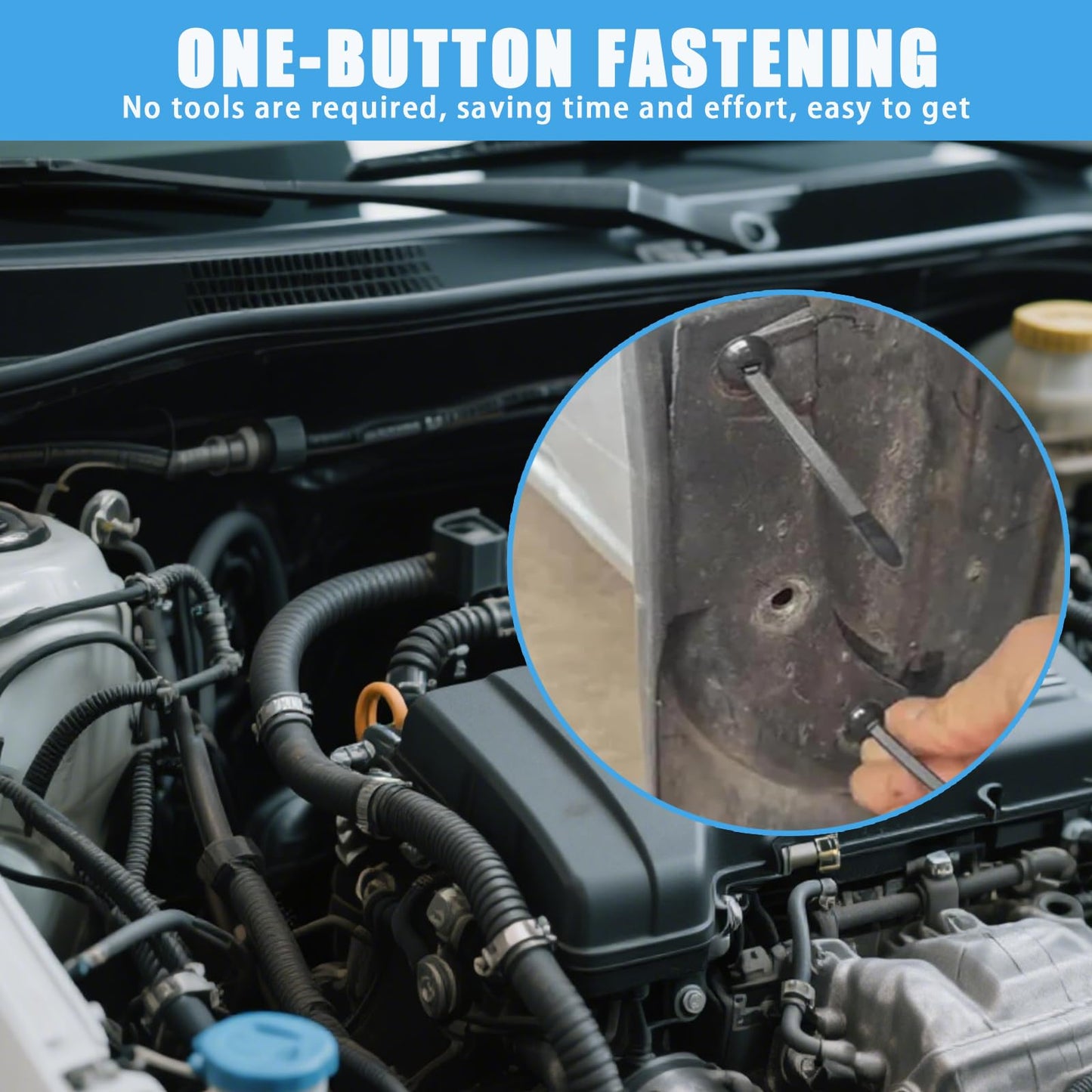 GROTOLY 100pcs Nylon Universal Cable Tie Buckle,2025 Heavy Duty Self-Locking Nylon Zip Ties Holder,Multipurpose Plastic Cable Ties Tool for Car Daily Fix