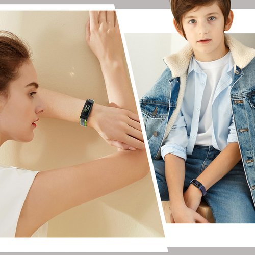 Bcuckood Nylon Band Compatible with Fitbit Inspire 3/2/HR/Fitbit Ace 3/2 Soft Nylon Sport Wristband Breathable Adjustable Replacement Strap for Women Men