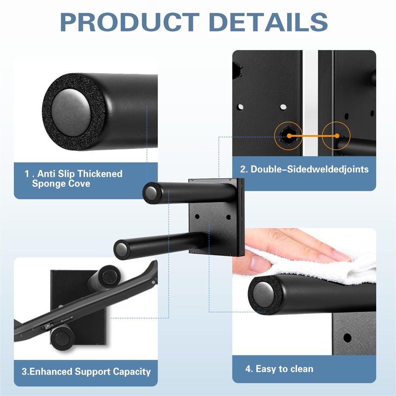 HAVXJAN Scooter Wall Mount, Metal Organizer Black Holder for Scooter Vertical Space Saver Scooter Rack, Scooter Stand for Garage, Living Room, Shop (1 Tier-2 Packs)