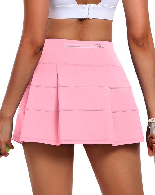 JoyGirl Women's Tennis Skirt - High Waist Pleated Golf Skirt with Pockets for Active Comfort