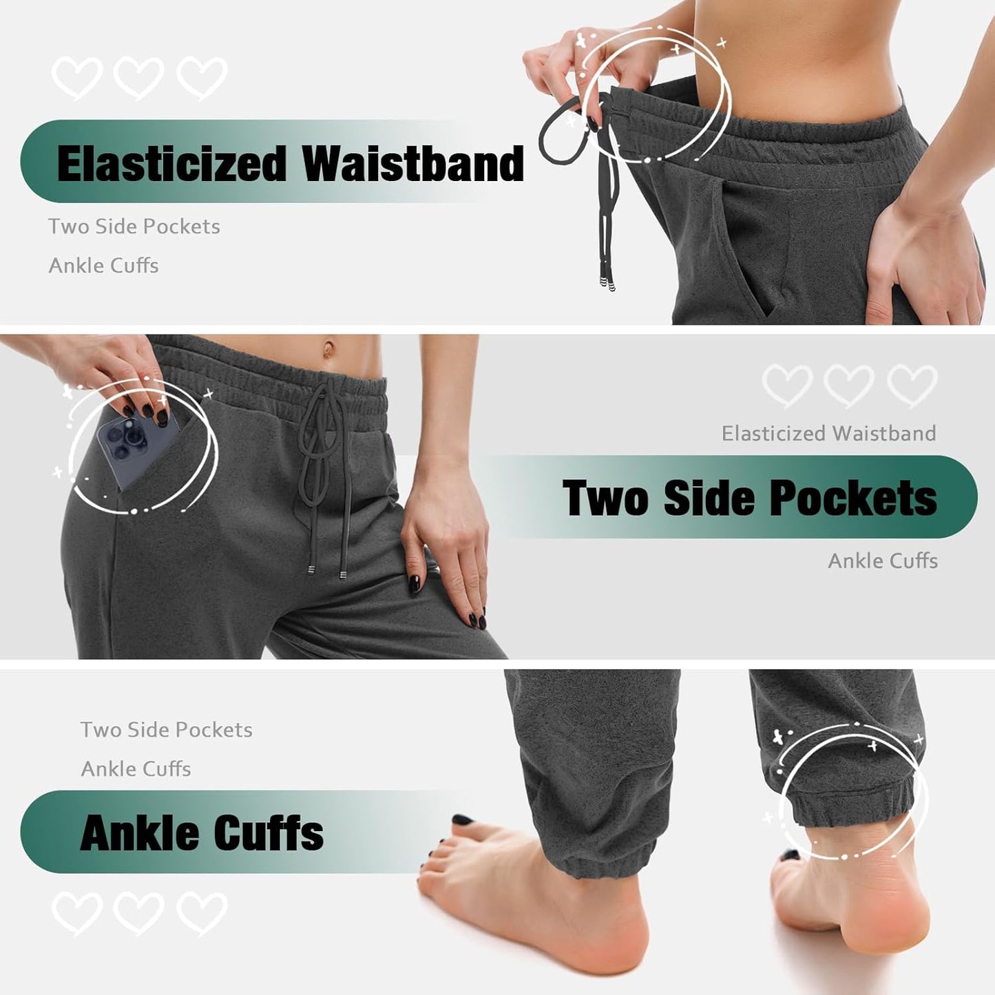 Walifrey Women's Joggers - Comfortable Sweatpants with Pockets for Lounging & Workouts | Stylish Fit