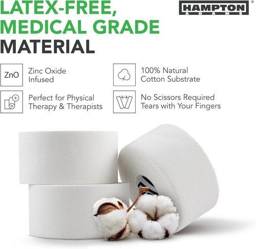 Hampton Adams Athletic Tape - Original Bulk 32-Pack | 45 ft Rolls | No Sticky Residue & Easy to Tear