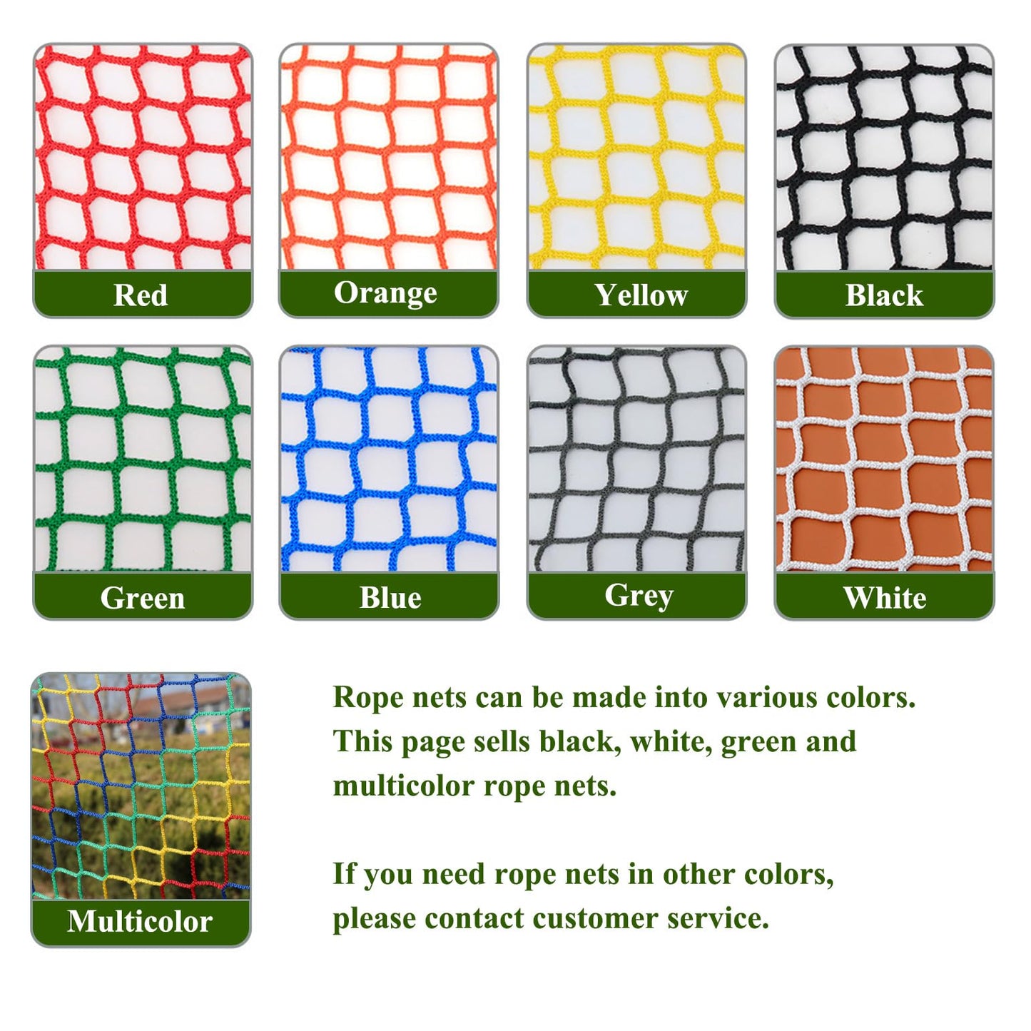 Playground Rope Net Kids Safety Net,Balcony Stair Railing Guard,Toy Sports Equipment Barrier Mesh Anti-Fall Rope Netting,Knotless Polyester Cargo Net(Size:9.8x9.8ft,Multicolor)