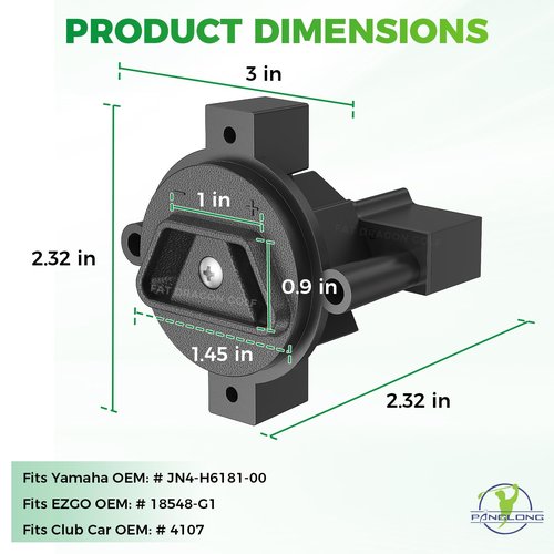 Panglong Golf Cart Crow Foot 2 Prong Charger Plug, 36V Powerwise Connector DC Charger Receptacle, Suitable for Yamaha G14/G16, Pre-1983 EZGO, Club Car Golf Carts, OEM# JN4-H6181-00, 18548-G1, 4107