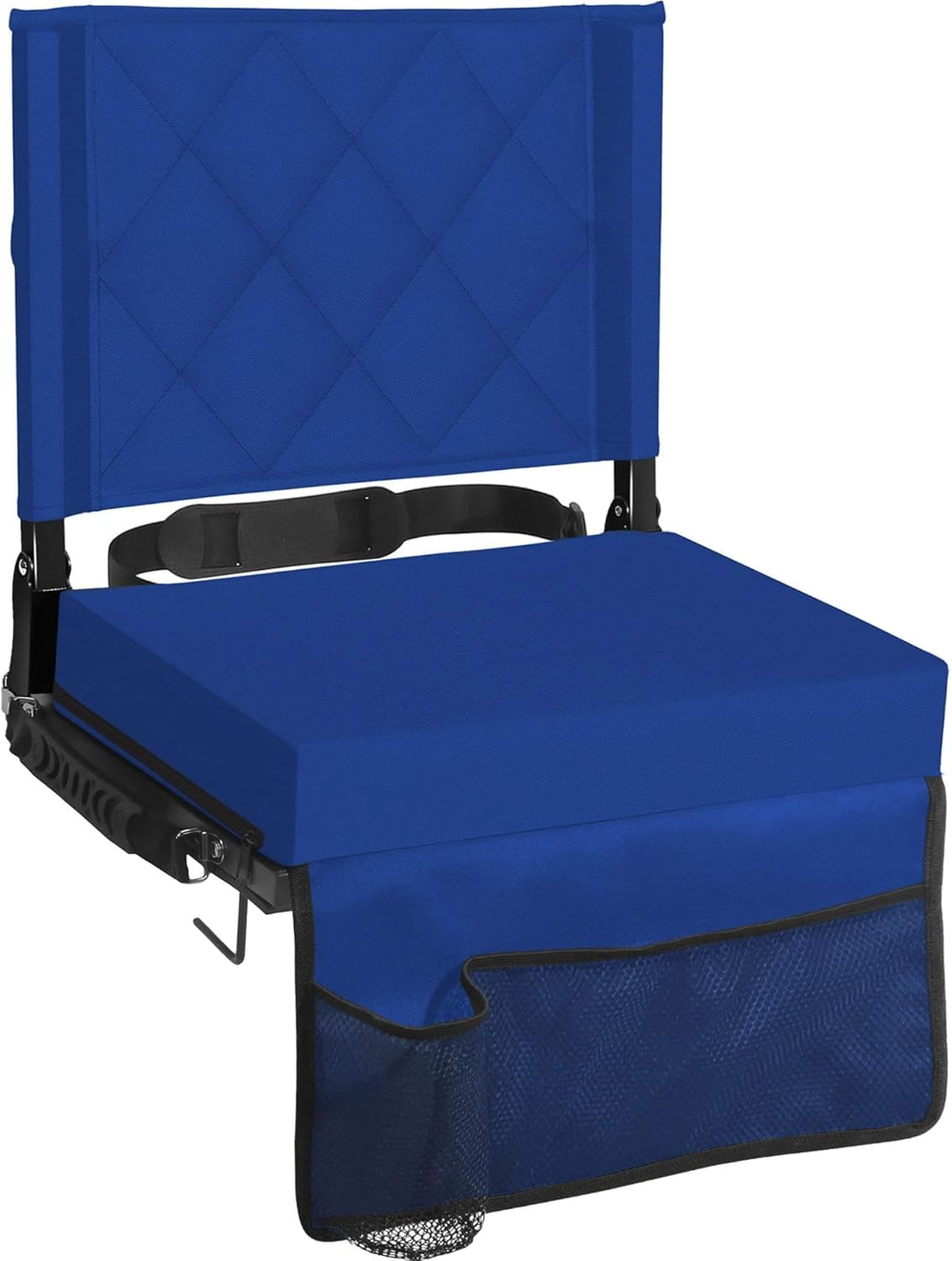 Sheenive Stadium Seats - Padded Bleacher Chairs with Back Support & Shoulder Strap | Portable Comfort, Blue