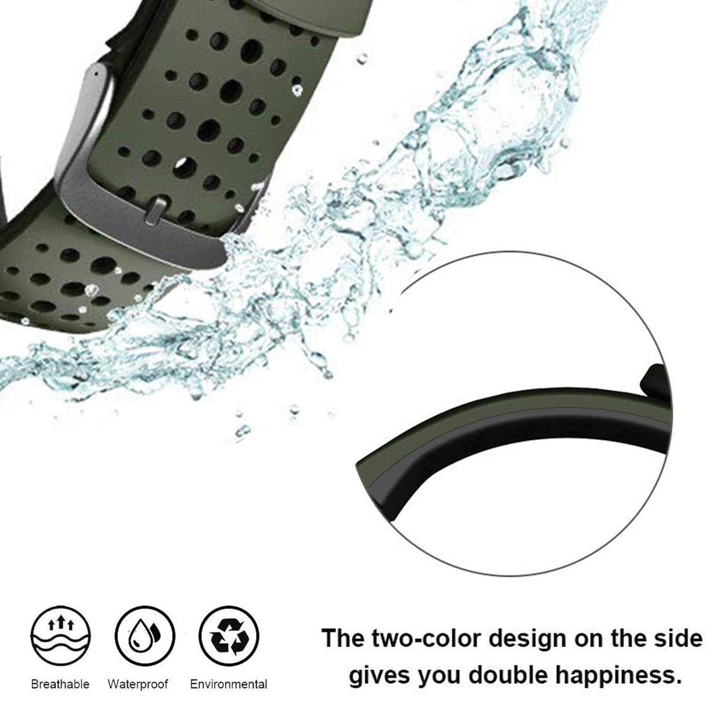 Abanen for Fenix 5/Fenix 6 Quick Release Fit Watch Bands, 22mm Sport Skin-Friendly Waterproof Wristband Strap for Garmin Fenix 5/5 Plus,Fenix 6 Pro/Sapphire,Instinct,Approach S62 (Army Green-Black)