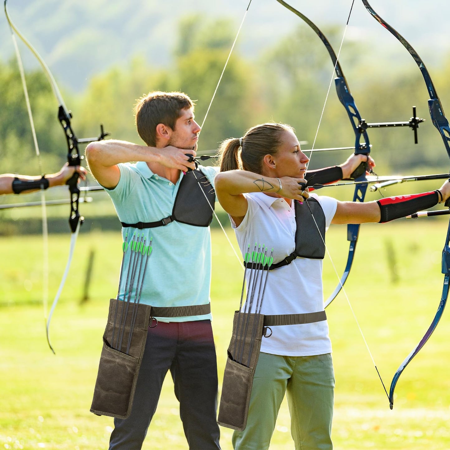 SF4 Hip Quiver for Arrows,Beginner Right Handed Quiver Arrow Holder,Canvas Quiver Arrow,Waist Archery Quiver with Adjustable Belt Strap for Target Shooting,Archer Accessories(Only Bag) (Army Green)