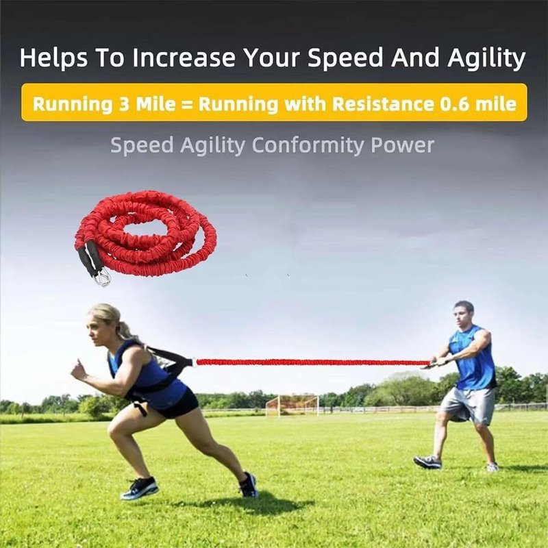OYINDIZ Resistance Explosive Training Rope Improve Power, Agility, Strength Track and Field Equipment Multi-Directional Band 80IBS