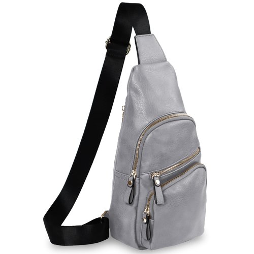 Emperia Small Sling Bag Fanny Packs Crossbody Bags Travel Backpack Chest Bag Gifts for Women Men Grey