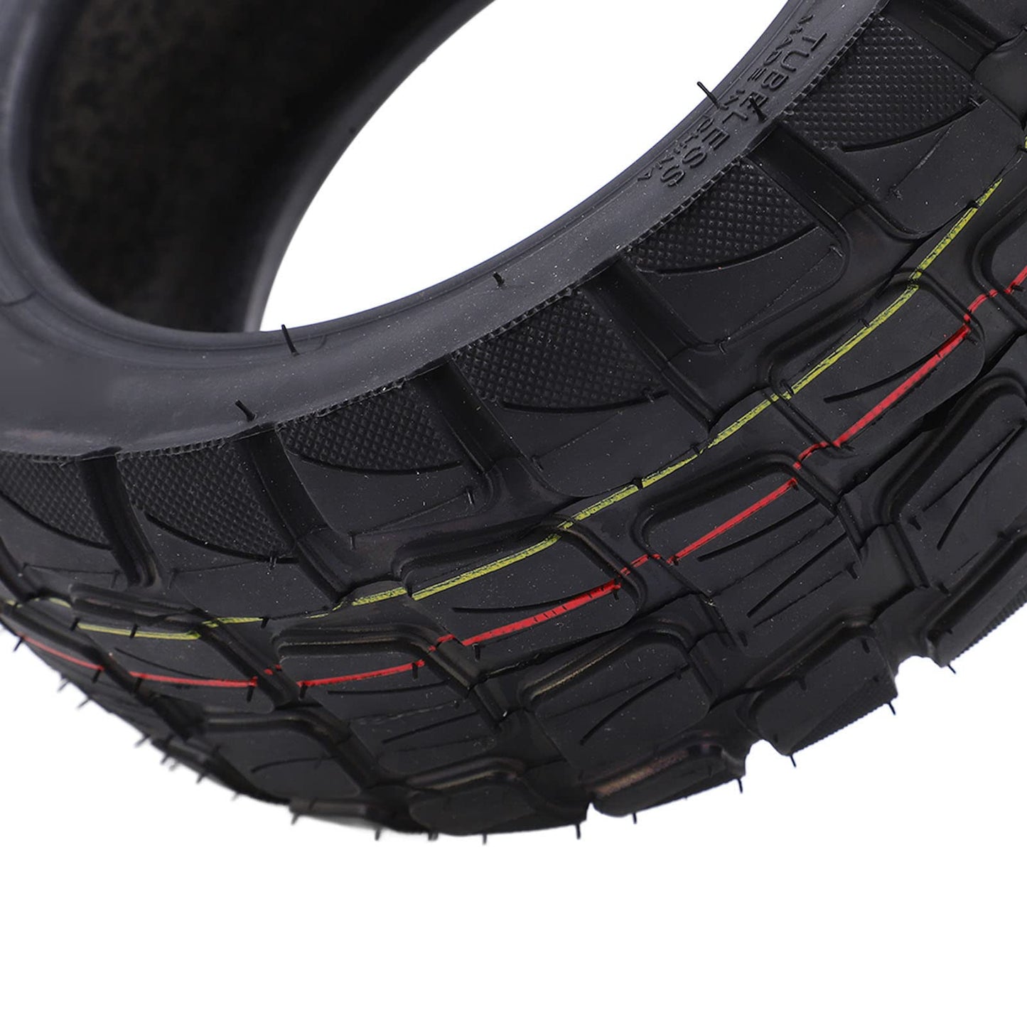 Fayelume 10 Inch Scooter Tires, 90/55-6 Scooter Wheels, Off Road Tubeless Rubber Tire Replacement, for Scooter Wheel Parts