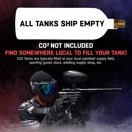 HK Army 20oz Aluminum CO2 Tank - High Pressure Air System for Paintball & Airsoft Gear