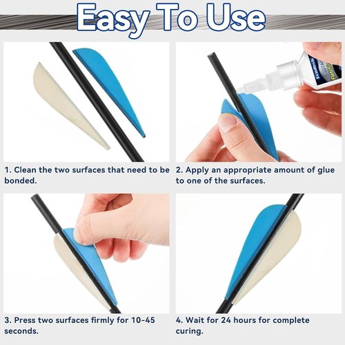 Fletching Glue by [Brand Name] - Instant Clear Adhesive for Carbon Arrows & Vanes | 30g