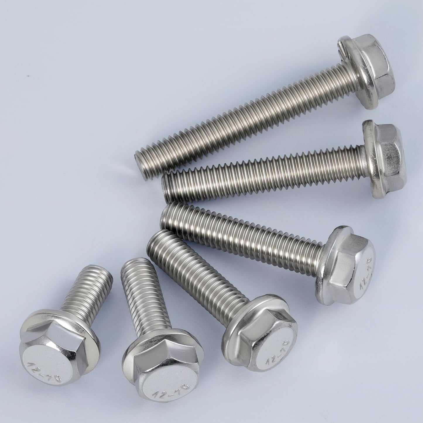 Krysay 48Pcs M6-1.0 x 16mm Flanged Hex Head Bolts,External Flange Hex Drive Screws,304 Stainless Steel 18-8 Fully Threaded