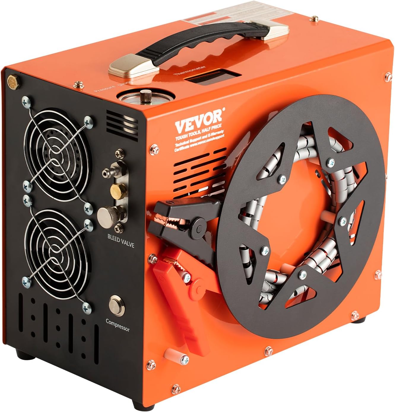 VEVOR PCP Air Compressor - 4500PSI Portable Airgun Compressor with Auto-Stop | DC12V/AC120V | Oil & Water-Free