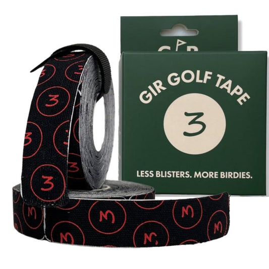 GIR Golf Tape - Golf Blister Tape - 2 Pack for Protection Against Blisters & Hot Spots on Hands & Fingers, Flexible, Waterproof, Pre-Cut Golf Finger Tape, Sports Athletic Tape, 4 Way Stretch