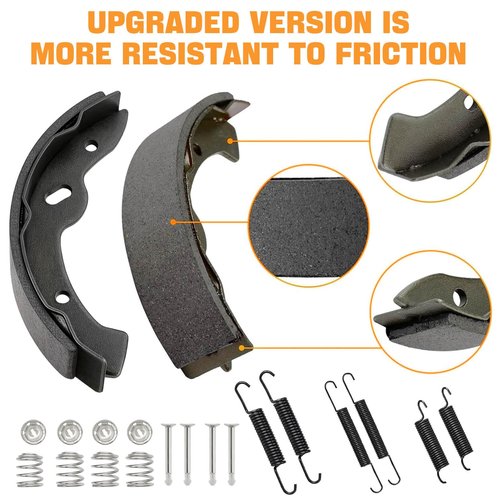 Golf Cart Brake Drum/Hub Kit Fit Yamaha G&E 1993-2006 G14, G16, G19, G22 Models, Includes Brake Drums Brake Shoes & Bendix Brake Shoes Spring Kit, OEM JU0-G6521-00-00, JN6-F5331-01-00, #JG5819G-00