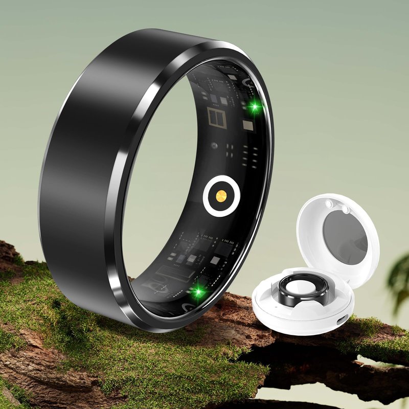 YD LIFE Smart Ring for Men Women - 2025 AI Fitness Tracker with Blood Oxygen/Sleep/Meditation/Heart Rate/Stress, Women's Health, Air Shutter, 5ATM Waterproof, Android & iOS Compatible