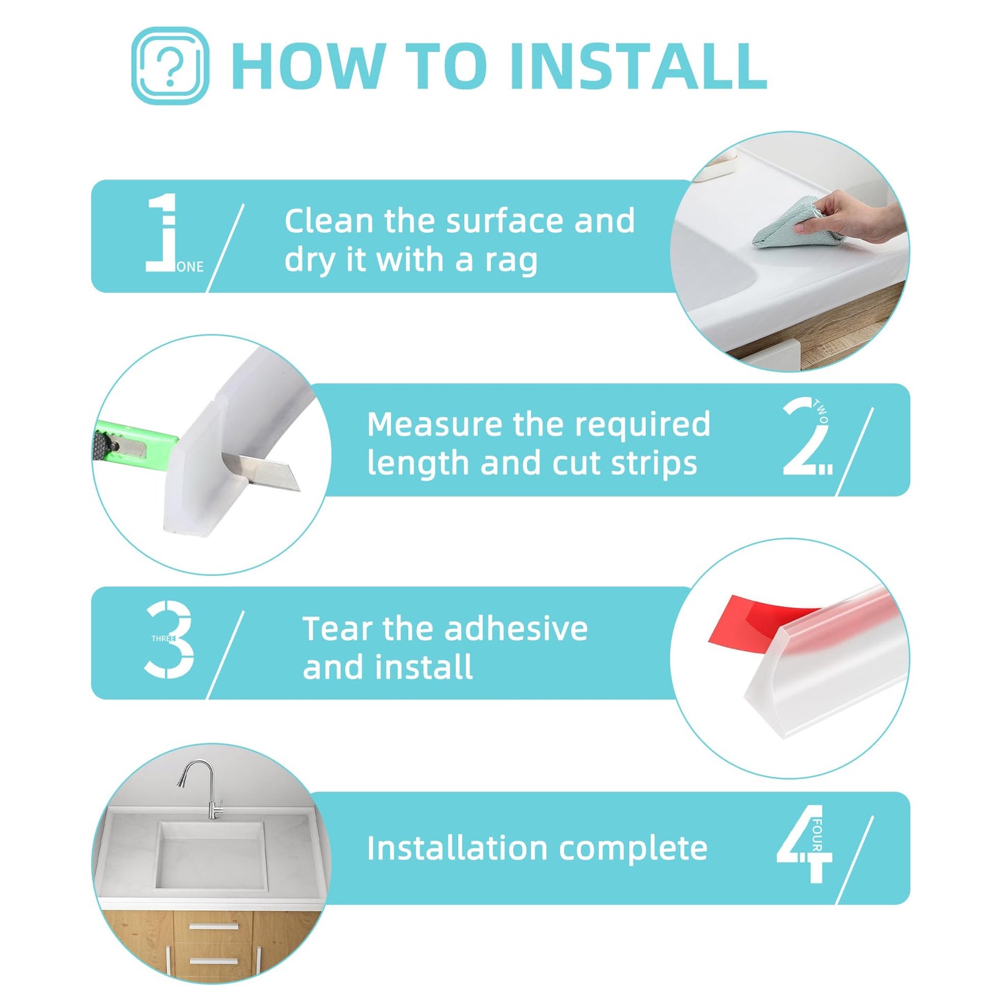 Shower Threshold Water Dam,Walk in Shower Water Guard, Shower Dam Water Barrier Bathroom Sink Splash for Dry And Wet Separation Caulk Seal Strip Edge Trim (39Inch, Transparent)