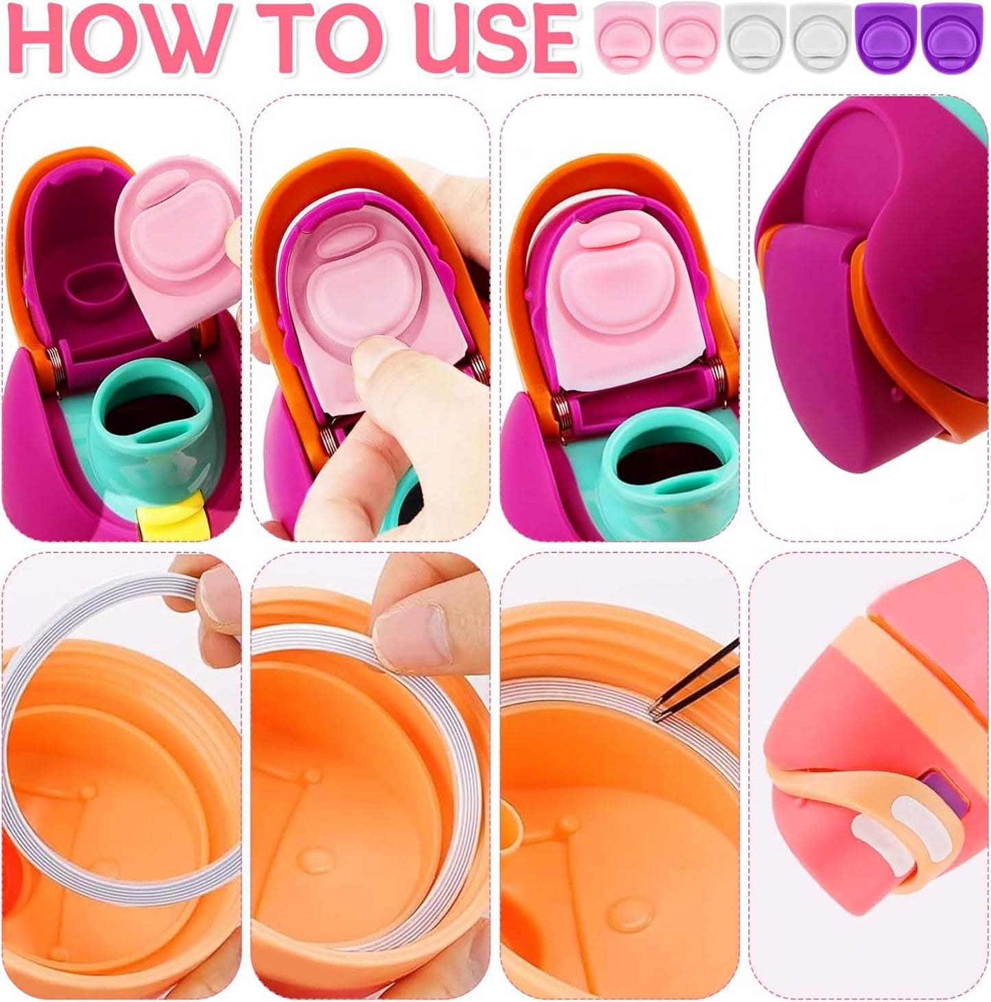 Owala | Replacement Lid Rubber Seal Stopper Set - 6 O-Ring Gaskets for 24/32 oz Water Bottles