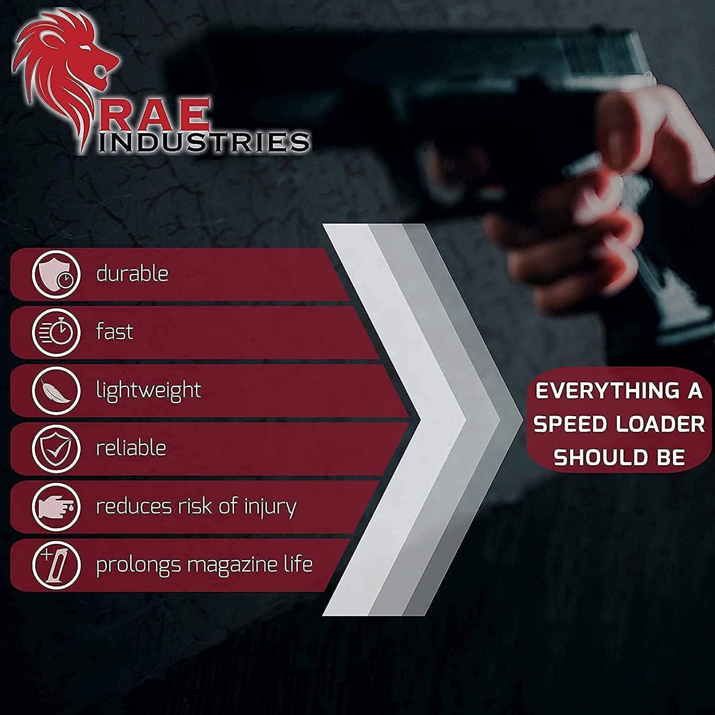 RAEIND Universal Magazine Speedloaders - Compatible with 32 Auto, 9mm, .357 SIG & More - USA Made