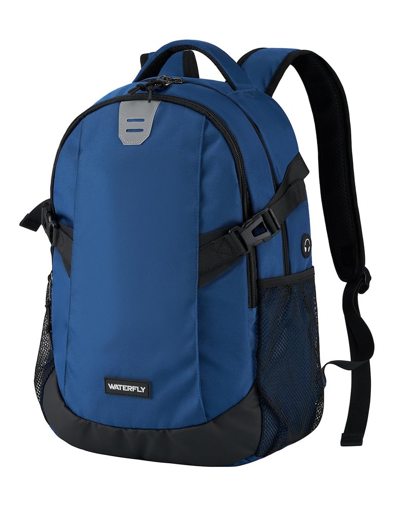 WATERFLY Small Casual Travel Backpack: 20L for Men Women Work Commuter Everyday EDC Daypack Hiking Gym Sport Workout Blue