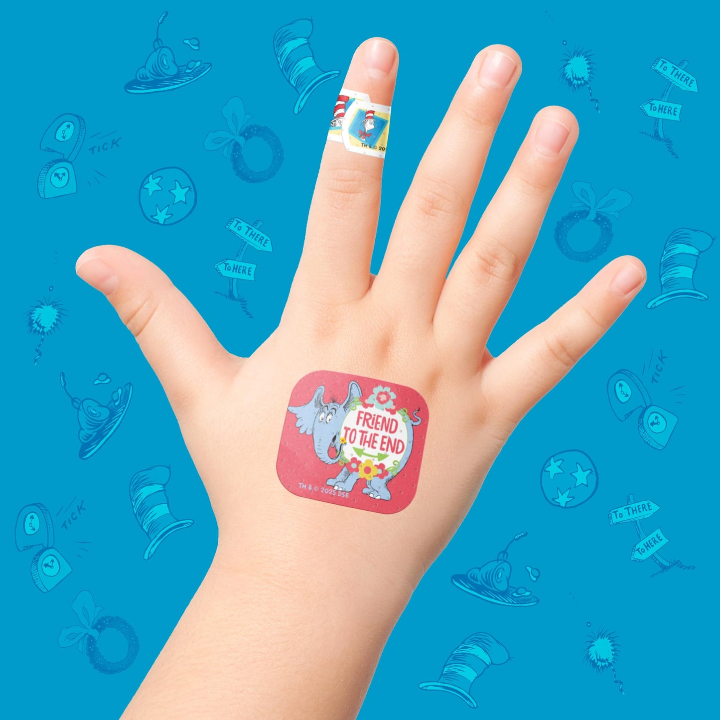 Dr. Seuss Bandages, 3 Assorted Sizes 100 CT | Flexible Adhesive Bandages for Minor Cuts, Scrapes, and Burns. Wear Like Stickers. Great Gift idea for Kids.