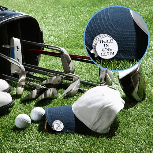 GEYGIE Hole in One Club Golf Ball Marker with Magnetic Hat Clip, Funny Golf Accessories Gifts for Men Women, Golf Gifts for Men Woman, Birthday Gifts for Golf Fan, Golf Novelty Gift