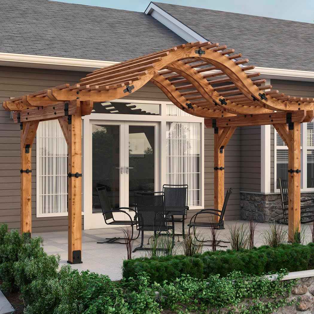 Ozco Laredo Sunset Lite 6x6 Post Base Kit - Galvanized Steel with Decorative Plates & Screws