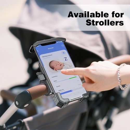 Roykaw Golf Push Cart Phone Holder, Universal Compatible with Caddytek, Clicgear and Most Push Carts, Fits for All Cell Phone, Fully Protection, Easy Installation