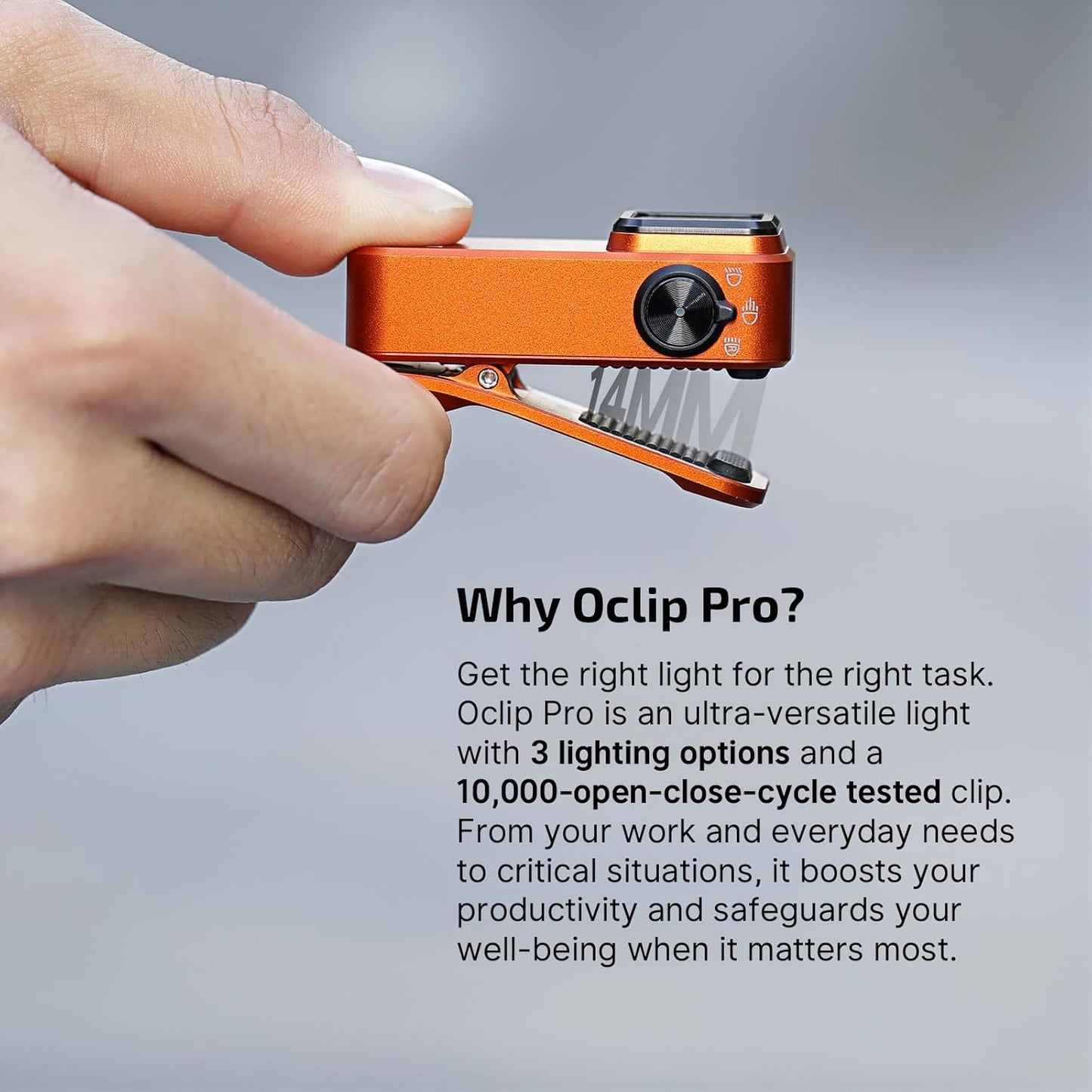 OLIGHT Oclip Pro Rechargeable EDC Flashlight - 500 Lumens, Magnetic Clip-On Light for Outdoor & Indoor Use