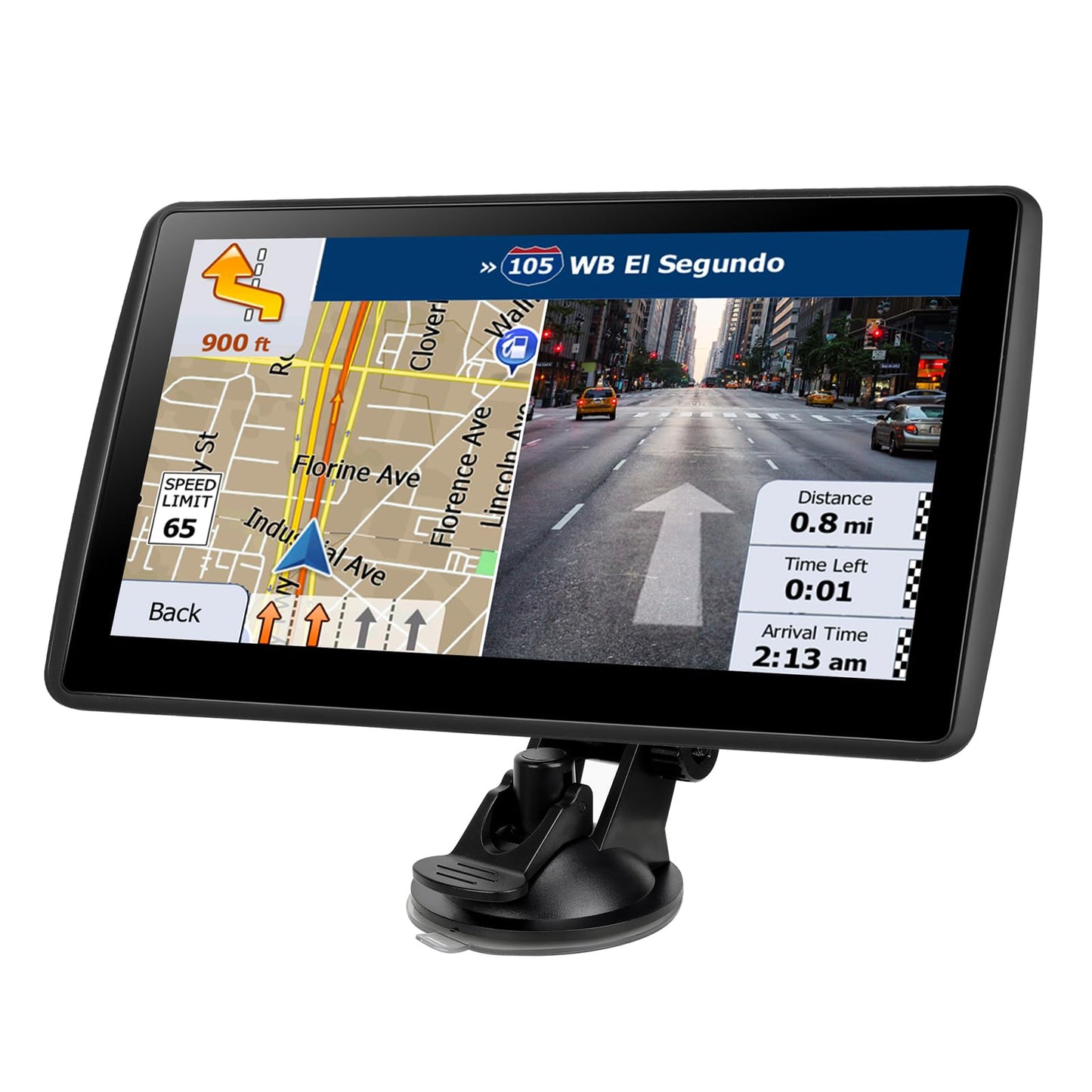 7'' GPS Navigator for Car Truck RV - 2026 North America Maps Free Lifetime Updates, Touchscreen Navigation System, Speed & Red Light Warning, Turn-by-Turn Voice Guidance, for All Cars