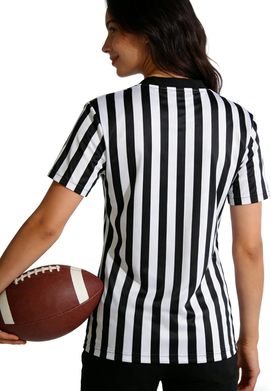 Skiennix Women's Referee Shirt - Official V-Neck Football & Basketball Jersey | Perfect for Halloween Costumes