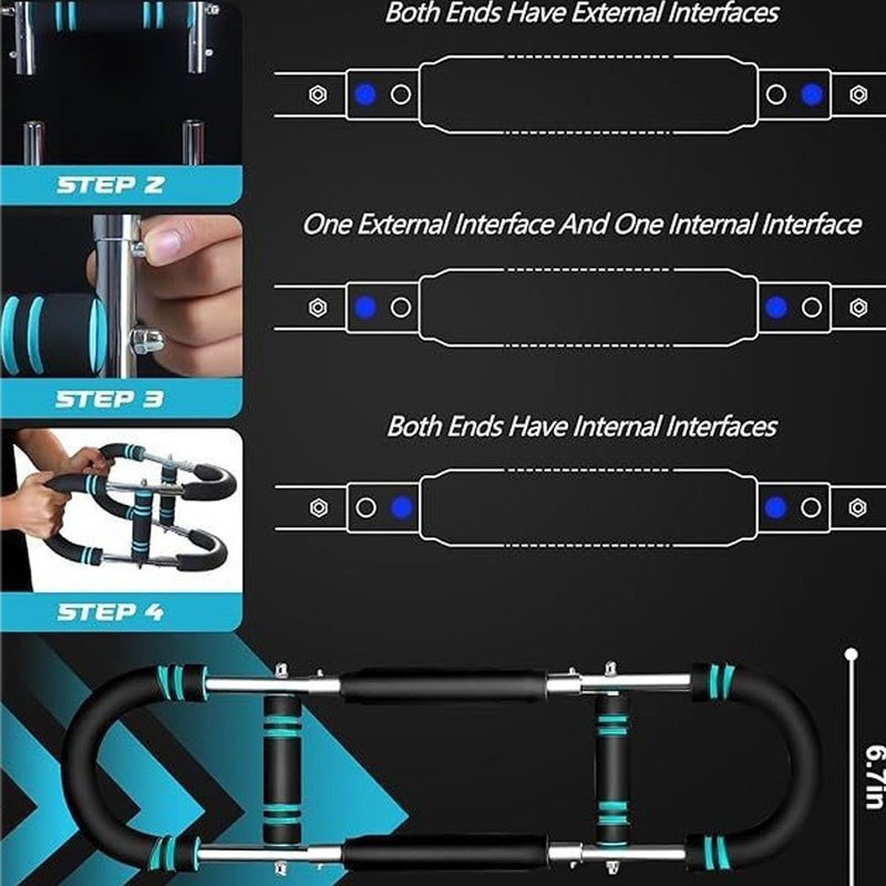 XINGJIEYUN Adjustable Resistance Twist Arm Trainer, Men's Chest, Shoulder, and Arm Exercise Equipment, Portable and Detachable Upper Limb Fitness Equipment Trainer