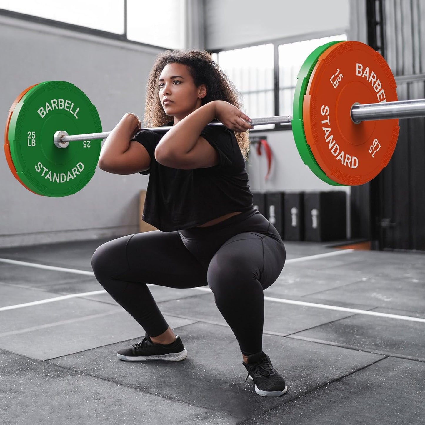 Mikolo Olympic Weight Plates - Enhanced Grip Bumper Plates for Strength Training | 2 Inch