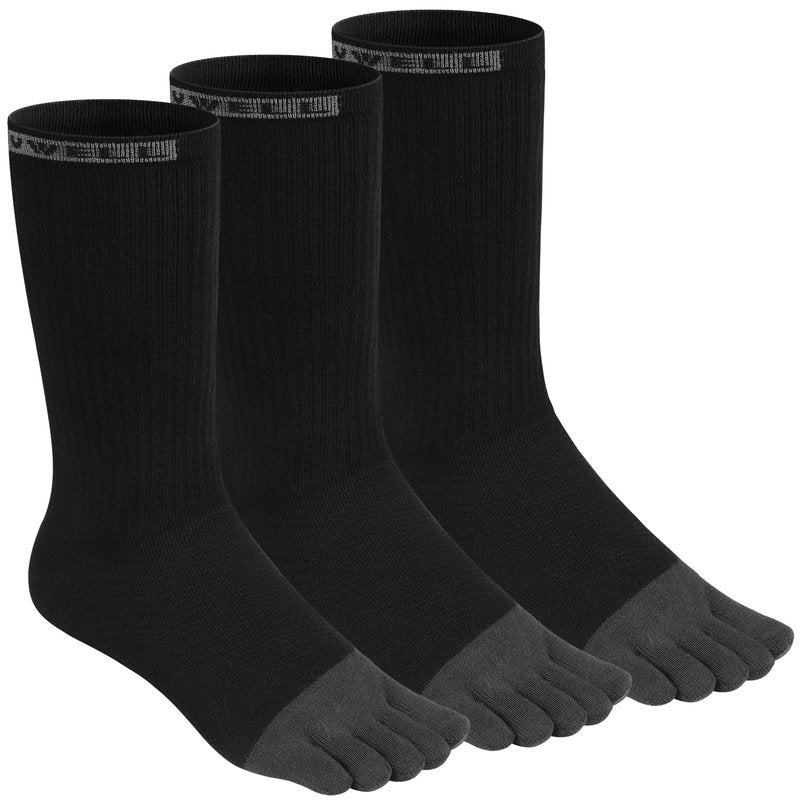VWELL Toe Socks Cotton Athletic Running Five Finger Socks 3 Pairs,Size 7-11