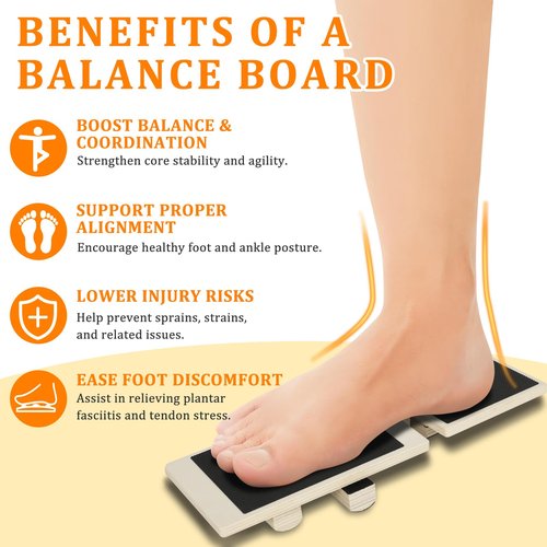 Ankle Strengthener Board for Foot & Ankle Stability – Axis Style Balance Board for Physical Therapy & Rehab, Single Leg Training, Ankle Mobility & Strengthening Equipment for Home, Gym & Office