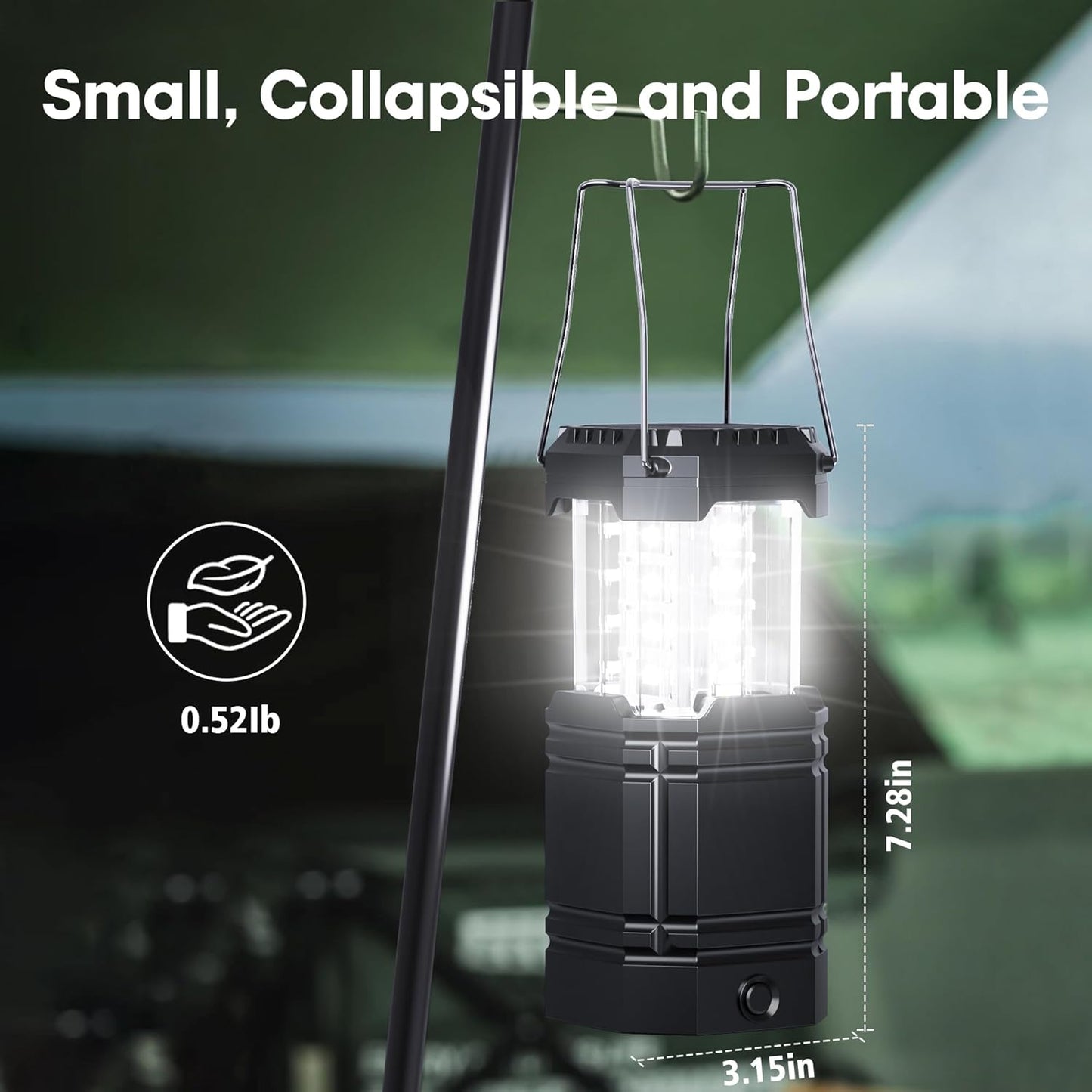 Skiennix Rechargeable Emergency Lanterns - USB-C & Solar Backup | 4 Pack, 1600mAh, 30H Runtime, Compact for Camping