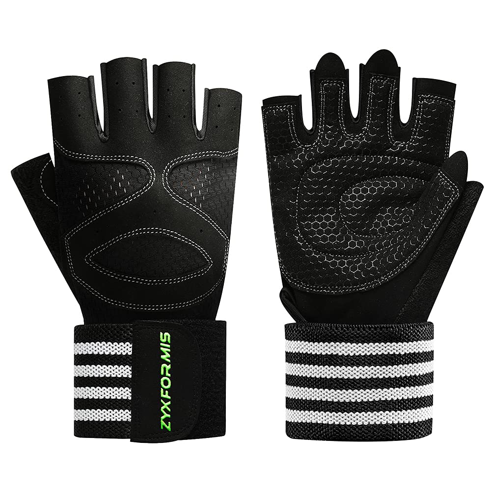 Zyxformis Workout Gloves for Men and Women, Breathable Lightweight Weight Lifting Gloves with Wrist Wrap Support, Excellent Grip Full Palm Protection for Weightlifting Fitness Training Climbing Gym