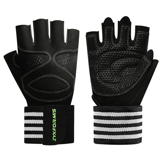 Zyxformis Workout Gloves for Men and Women, Breathable Lightweight Weight Lifting Gloves with Wrist Wrap Support, Excellent Grip Full Palm Protection for Weightlifting Fitness Training Climbing Gym