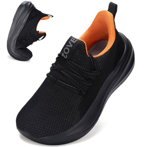ZOVE Wide Toe Box Shoes Women Tennis Sneakers Arch Support Extra Wide Width Running Shoes for Women Walking Athletic 8819 All Black 38