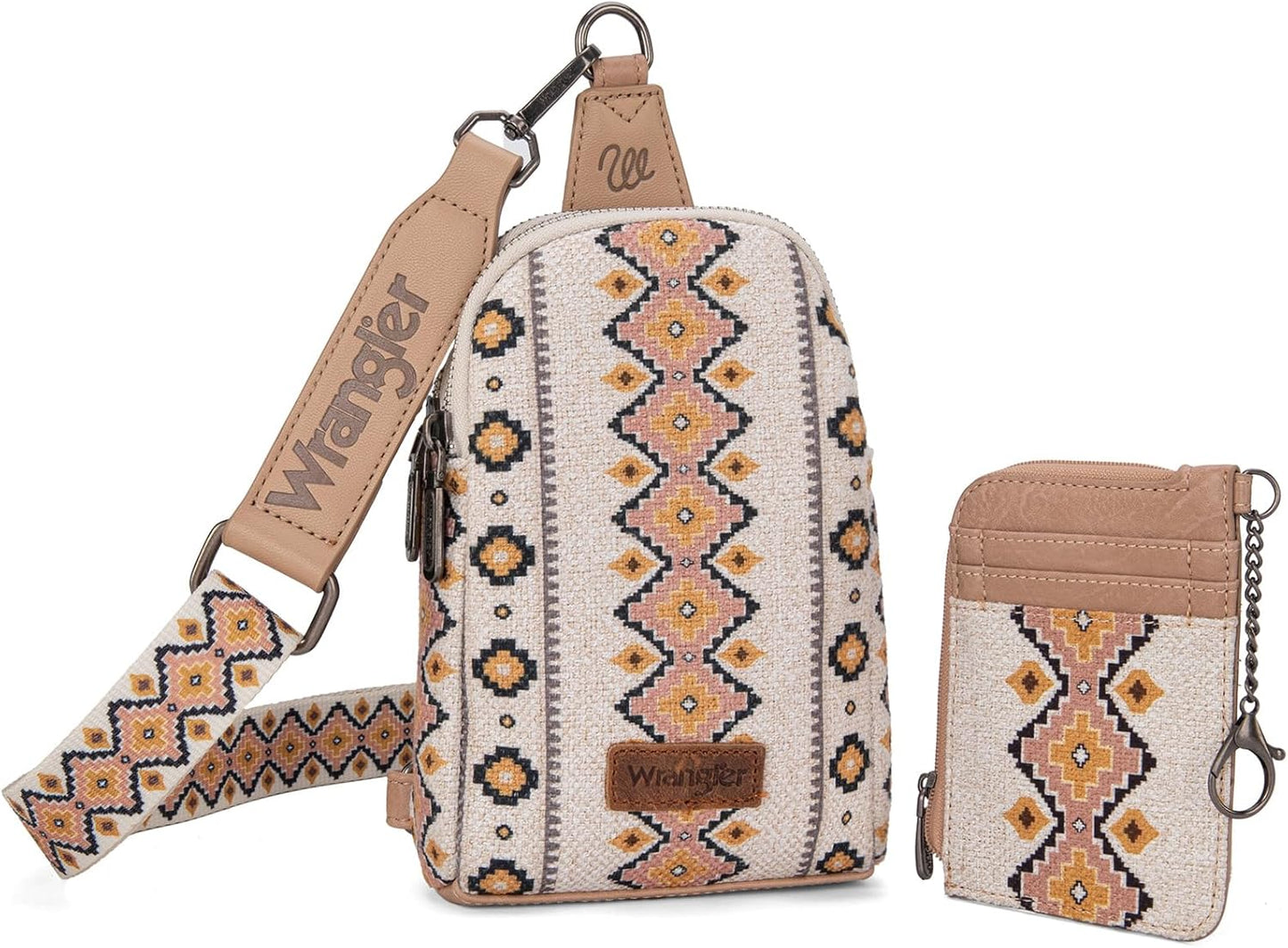 Wrangler Aztec Crossbody Sling Bag for Women - Stylish Wallet Set | Versatile & Functional