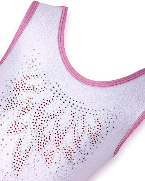 Gogokids Gymnastics Leotards - Sparkly Rhinestone Dance Unitards with Shorts for Girls