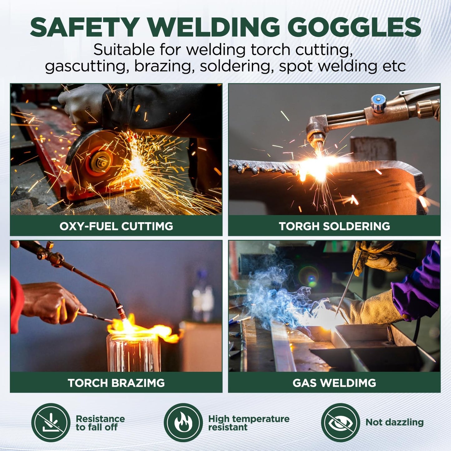 Dual Lens Welding Safety Glasses – ANSI Z87.1 Certified – Switch Between Clear & IR 5.0 Shade – Anti-Fog & Scratch Resistant – Adjustable Frame – UV400 Protection – for Arc Welding, Plasma Cutting