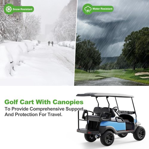 10L0L Heavy Duty Golf Cart Rear Strut Support Brackets for Club Car Precedent Long Roof (Fits 88 Inch Long Top Models Only), Durable Rear Strut Brace & Long-Lasting Performance