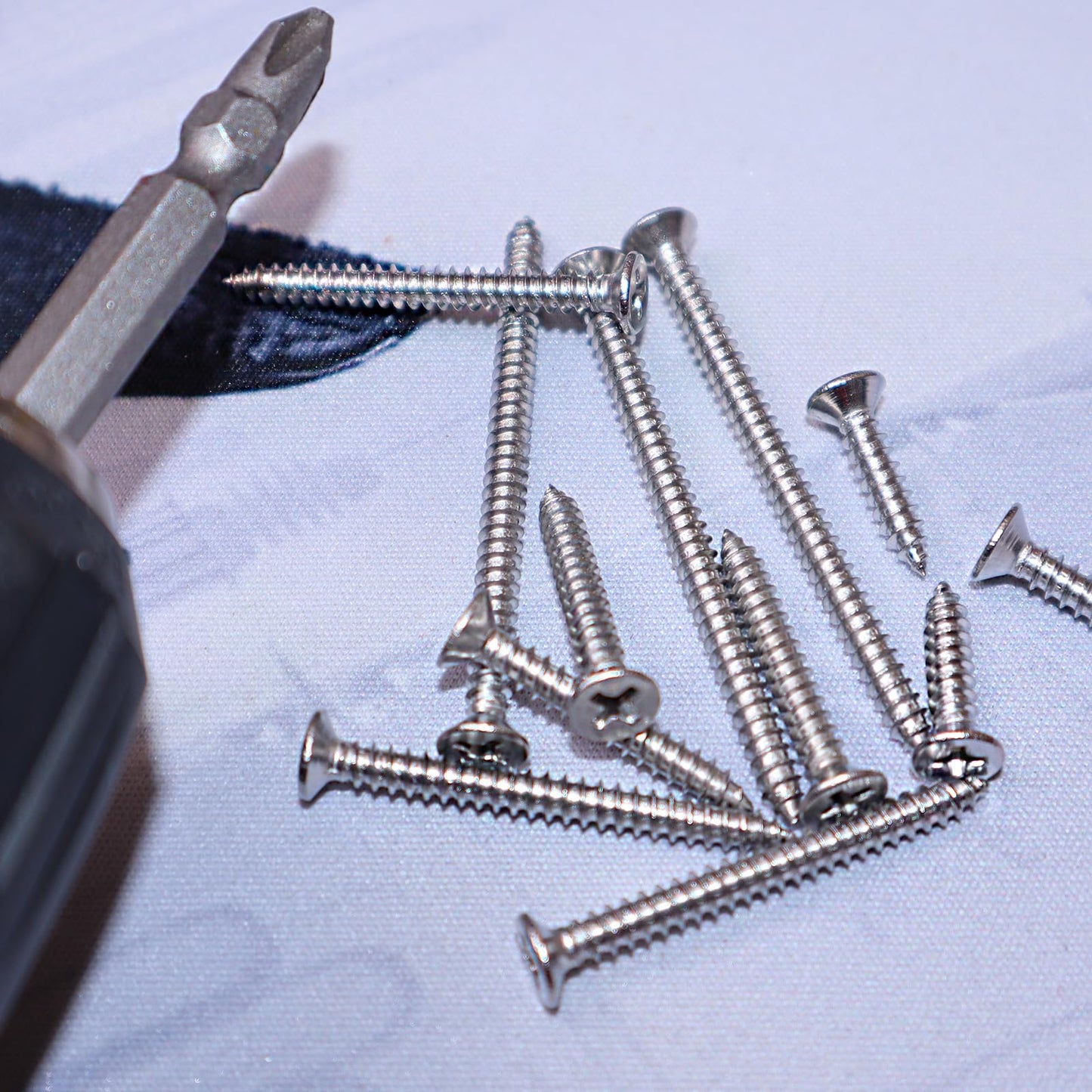 #6 x 2" Stainless Flat Head Phillips Wood Screw, 100 pcs, 18-8 (304) Stainless Steel Screws by NIANXIHAN (M3.5 x 50mm)